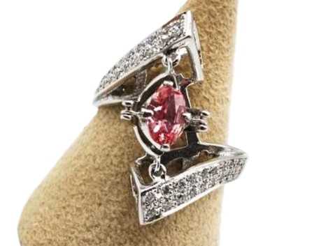 宝石買取 Pt900 ピンクサファイア ダイヤモンド リング